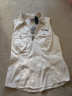 Y2K Harley-Davidson Cream Tank
